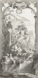 Triomphe de Priape (Triumph des Priapus) in Nouveaux Morceaux pour des Paravents (Neue Konzepte für Paravents)